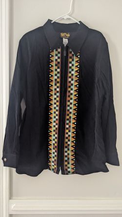 Bob Mackie Womens Wearable Art Lightweight Jacket Full Zip Size 1x