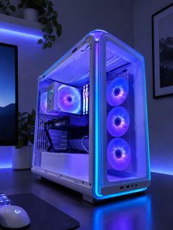 White Gaming PC • RTX 5060 Ti • Ryzen 8400F • 1TB M.2 • 16GB DDR5