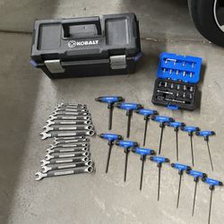 Kobalt SAE & Metric Tool Sets with Tool Box 