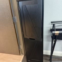 Black laundry cabinet 