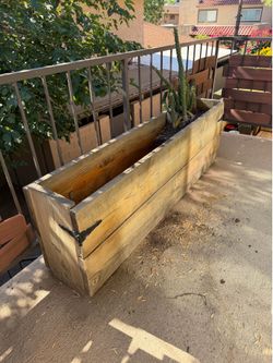 6' x 14" x 24" Wooden Raised Planter Box – Patio Garden Planter