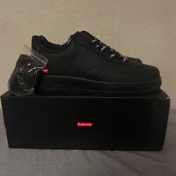 All black Nike Supreme Air Forces