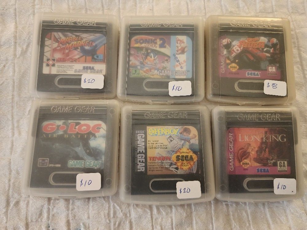6 Sega Game Gear Games