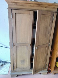 Large Rustic Wood Armoire Wardrobe Cabinet/76"×42"×26"