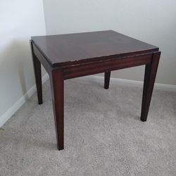 Brown Wood End Table