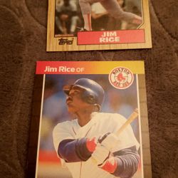 Jim Rice (Topps/Donruss) Baseball Trading Cards 2pc
