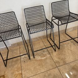 3 Tig Crate And barrel Counter Height Stools