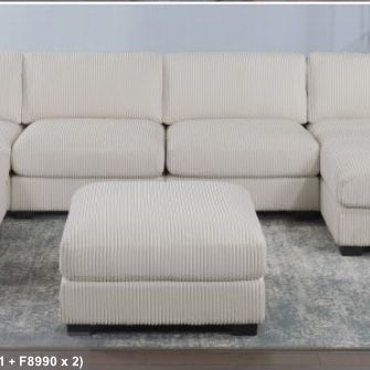 New 164’ Corduroy Sectional Couch / Free Delivery 