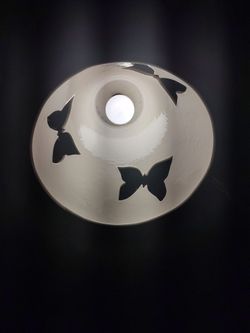 Ceiling Light Fixture with Butterfly Cutouts