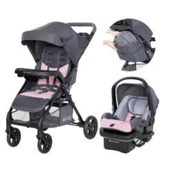 NEW! Baby Trend Travel system in pink/grey