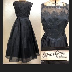 VINTAGE BLACK DRESS by Elanor Gay