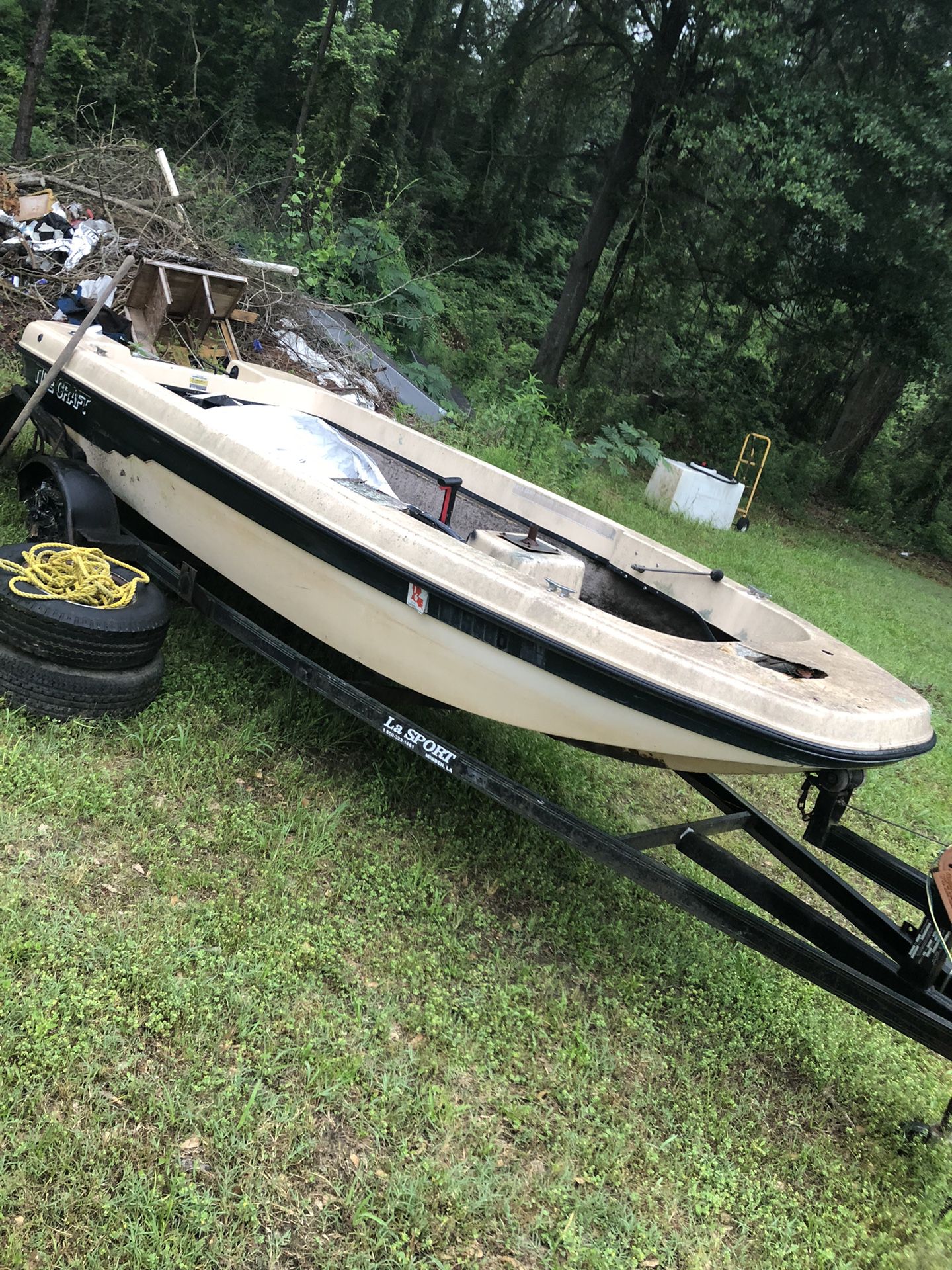 16 Ft Tide Craft Boat And Trailer