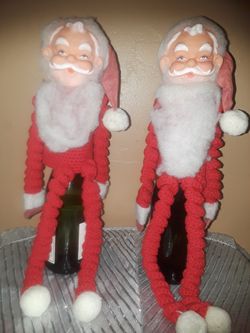 Santa claus bottle decor