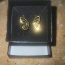 14 K Open Butterfly Ring