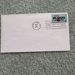 1971 First Day Of Issue Cover Featuring The 6¢ Giving Blood Saves Lives Stamp #1425