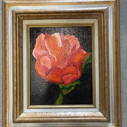 Vintage Rose Oil Painting 