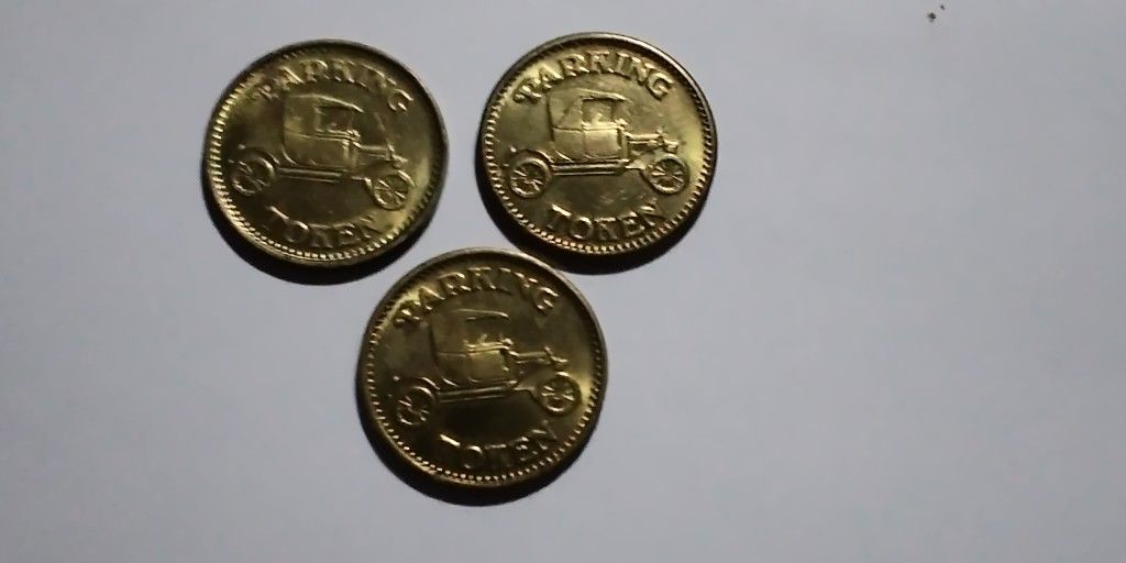 Vintage Metal Parking Tokens