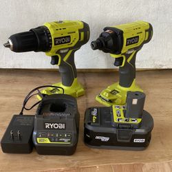 Ryobi Drill Driver And Impact Driver