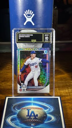 2025 Topps Bowman Chrome Yoshinobu Yamamoto Mojo Refractor Gem Mint 10