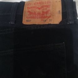 LEVI 501 BLACK 44 BY 30