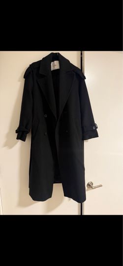 Bershka Black Long Coat – Size Small