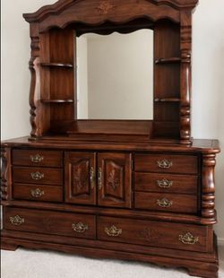 Large Cherry Wood Dresser