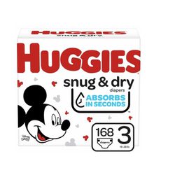 Huggies Diapers Size 1 & 3 - 168count