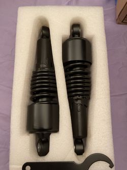 Motorcycle Rear Shock Absorbers Pair Black