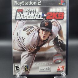 Playstation 2 Major League Baseball 2K9 ( Tested & Working  ) 