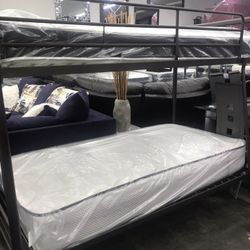 Bunk Bed W/ 2 Mattresses 