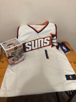 Devin Booker lot- New Youth jersey and bobble head- S, M, L and XL avail