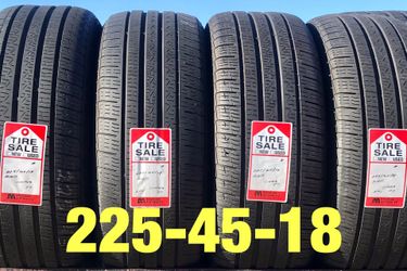4 used tires 225/45/18 Pirelli P7 RFT