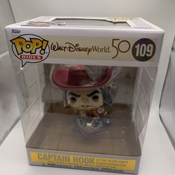 Walt Disney world Captain Hook at the Peter pans flight attraction Funko pop 109