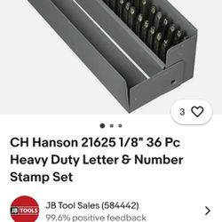 1/8" Steel Letter/number Stamps