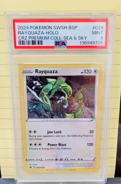 Pokemon Graded Slab Pokémon TCG Rayquaza SWSH029 SWSH Promo Holo English 2024 PSA 9