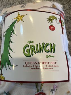 Christmas The Grinch Queen Sheet Set 