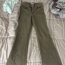 garage brown boot cut jeans 