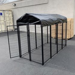 (New) $230 Large Heavy Duty Dog CagePet Crate Kennel with Cover 8x4x6 FT