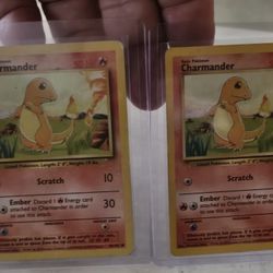 Pokemon 1999 Charmander 46/102 ( 2 Cards )