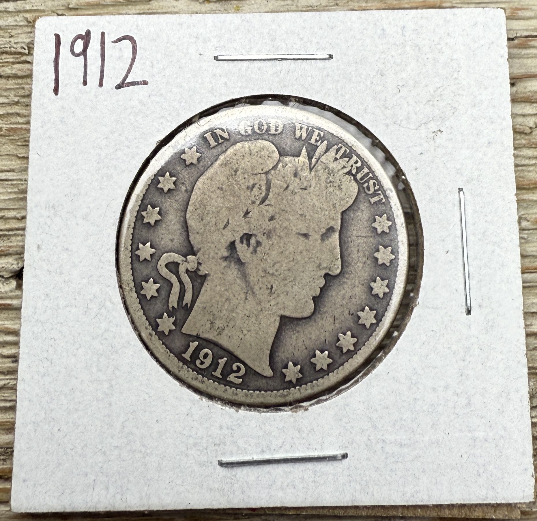 1912 Silver Barber Half Dollar