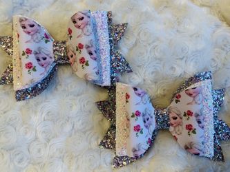 Elsa Frozen hairbows