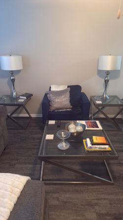 Coffee table, two End tables