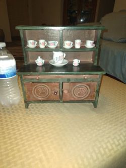 Childs Cabinet W Dishes