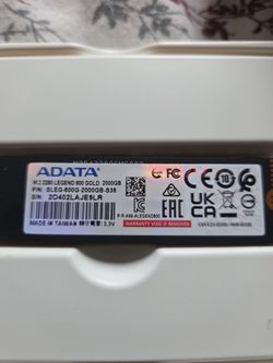 2 TB Adata Legend 800 Gold 4x 7000Mb/S