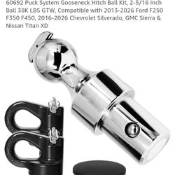 Puck System Gooseneck Hitch Ball Kit