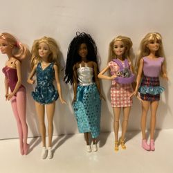 Barbie 2025 Fairytale Ballerina, Fashionista Romper, Brooklyn, Newborn Pets, and Doll with Bangs