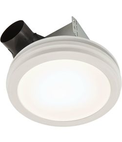 Broan-NuTone AER110SLW Energy Star Certified Bath Fan, Medium, White, 105 Sq Ft Rooms