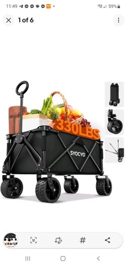 Brand New Collapsible Wagon – Heavy Duty 330lbs, Big All-Terrain Wheels
