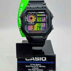 Casio AE1200WH Modded Screen Rainbow