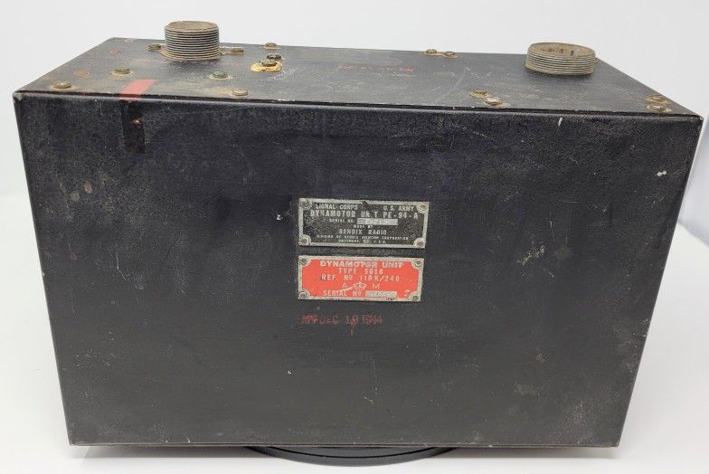 Military Bendix Radio Signal Corps US Army Dynamotor Unit PE-94-A Type 5016 1944
